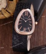 Copy Fashion Design Snake Bracelet Watch - Rose Gold Diamond 27mm for Lady